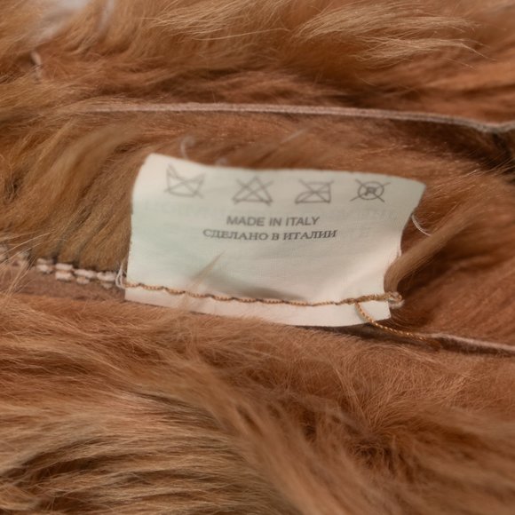 Shearling Full-Length Coat with turn-up sleeve cuffs - Picture 15 of 16